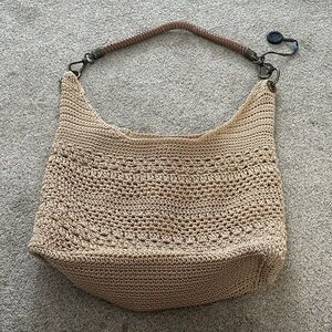 The Sak Tan Crochet Hobo Bag